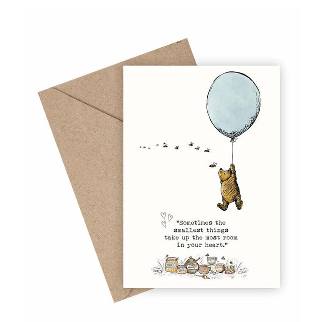 Winnie Puuh mit Ballon A6 Karte